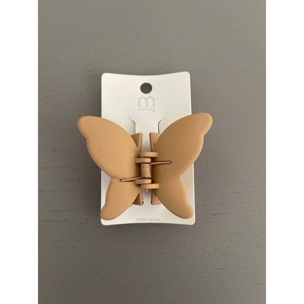 NEW SAND BUTTERFLY HAIR CLIP SOFT MATTE COLOR HAIR ACCESSORIES